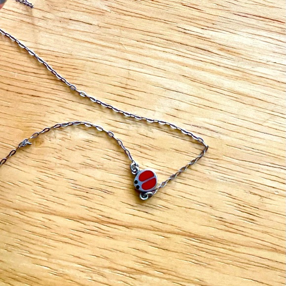 🇮🇹 Silver Children’s Necklace With Red Ladybug - Picture 7 of 16